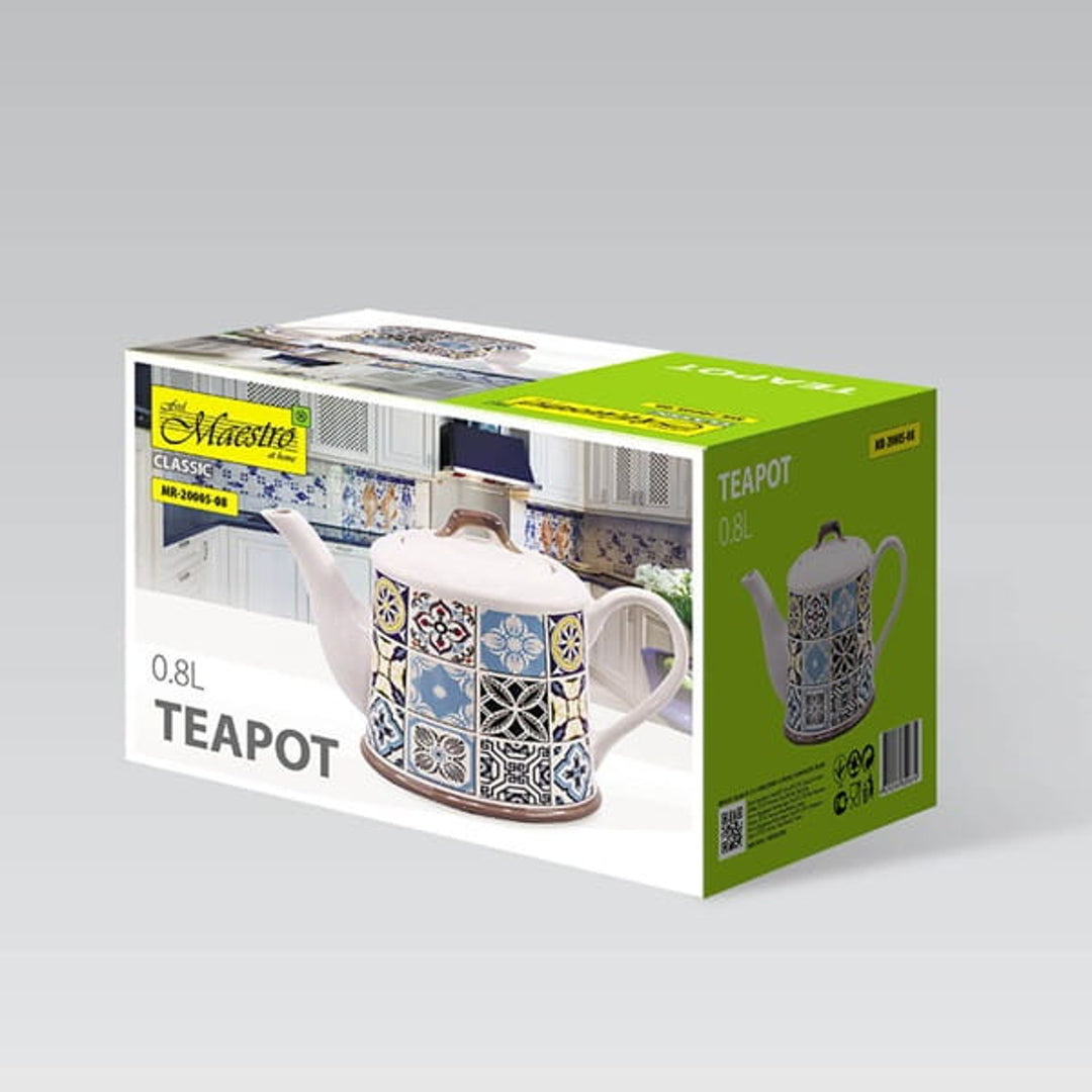 Teiera in ceramica Holiday in Porto di Maestro, capacità 800 ml, MR-20005-08