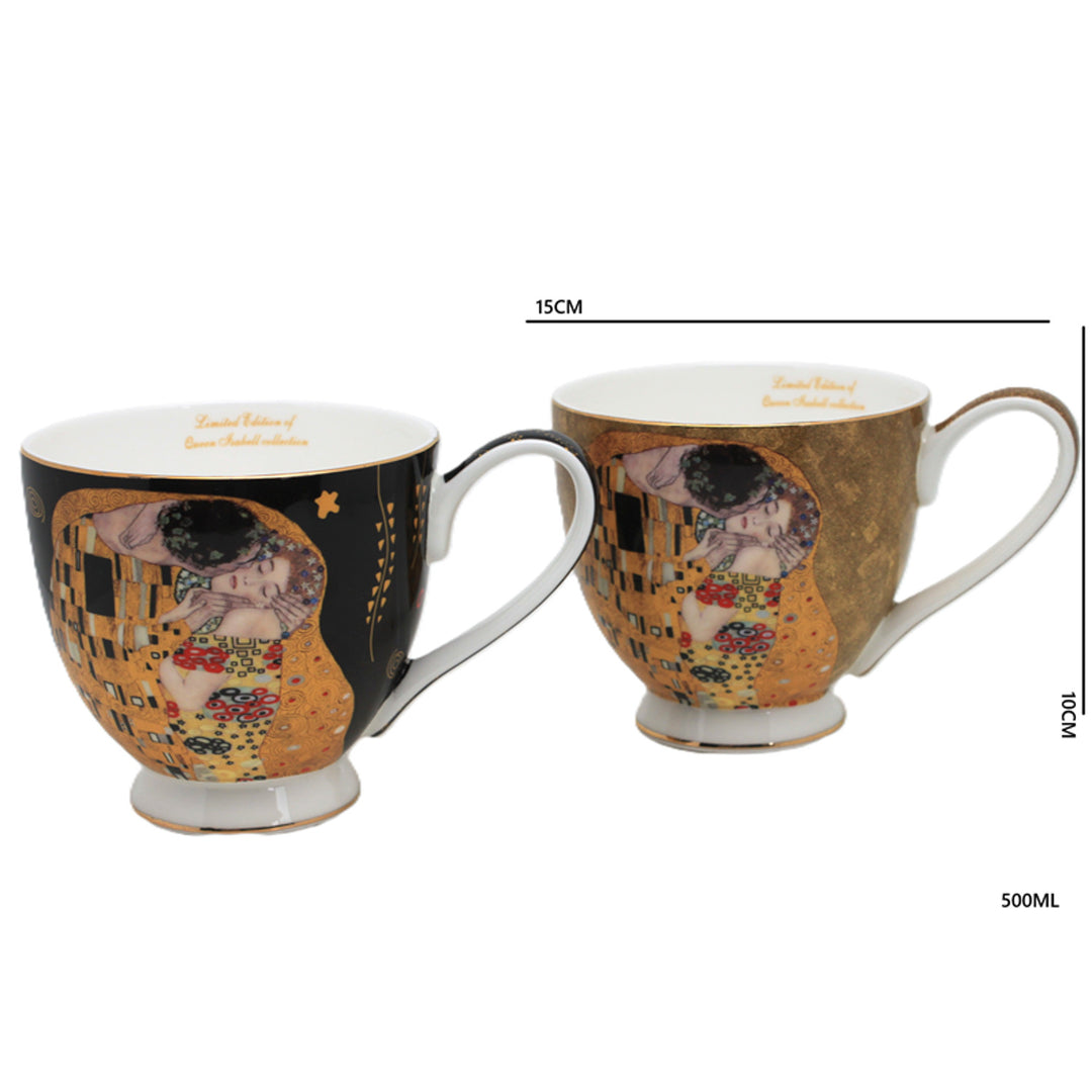 Tazze Jumbo Gustav Klimt Kiss 2 pezzi, Queen Isabel