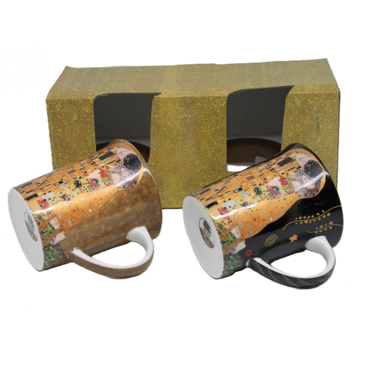 Tazze Gustav Klimt Kiss nere e marroni da 400 ml, Queen Isabel