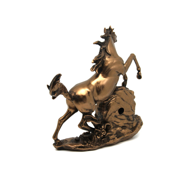 Statuetta del cavallo che salta, orologio, decorazione in bronzo, Regina Isabella