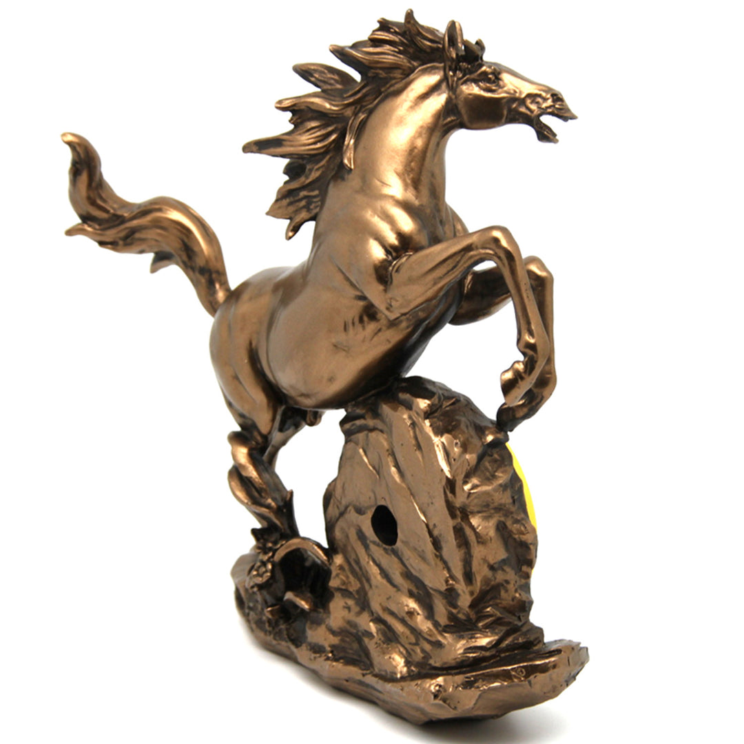Statuetta del cavallo che salta, orologio, decorazione in bronzo, Regina Isabella
