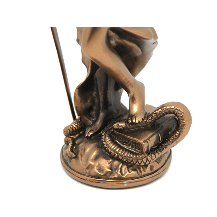 Statuetta di Temida con bilancia e spada, scultura giuridica in bronzo, Regina Isabella