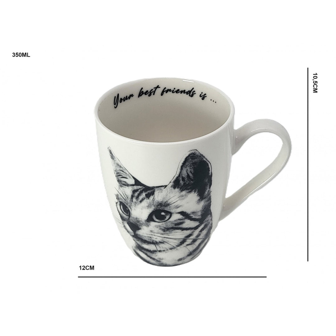 Tazza in porcellana Queen Isabel, gatto Sokake, 350 ml, Q1-05218