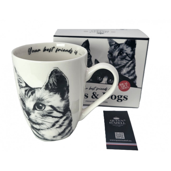 Tazza in porcellana Queen Isabel, gatto Sokake, 350 ml, Q1-05218