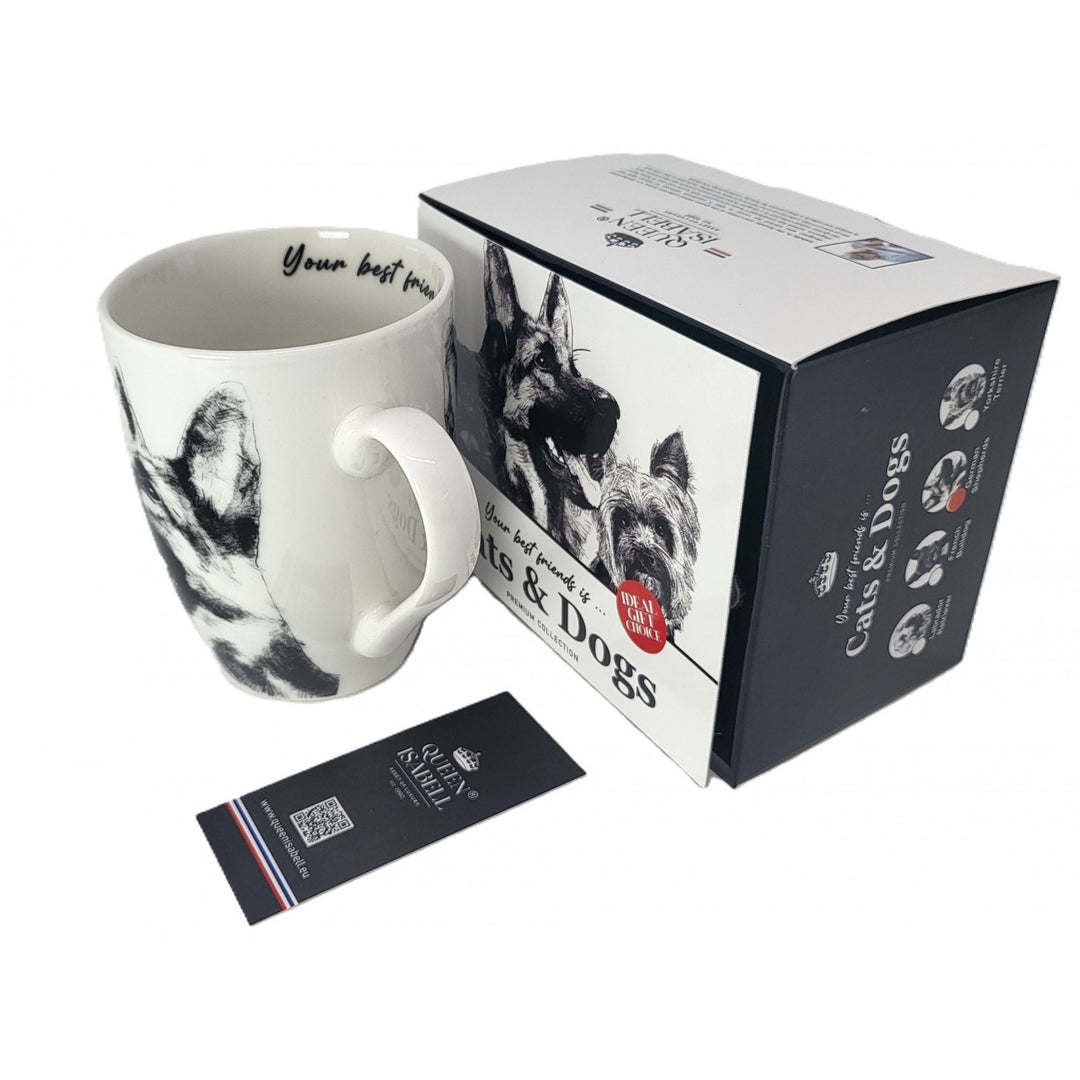 Tazza in porcellana Queen Isabel, pastore tedesco, 350 ml, Q1-05232