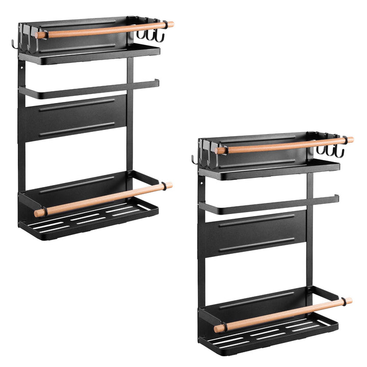 Ripiano magnetico Maclean per frigorifero/lavatrice, nero, 12 kg max, MC-910, 2 pezzi