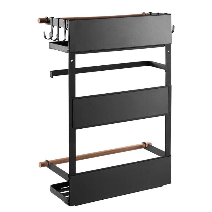 Ripiano magnetico Maclean per frigorifero/lavatrice, nero, 12 kg max, MC-910, 4 pezzi