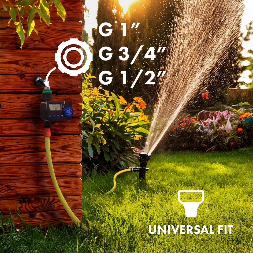 Centralina elettronica di irrigazione GreenBlue, programmatore, alimentazione 2x1,5V AA, GB390 + 2x Varta Industrial alcaline AA