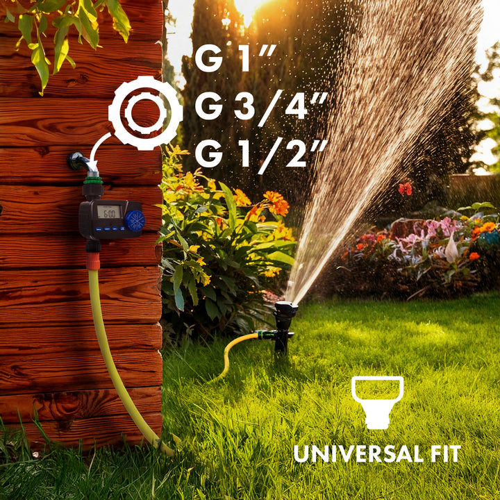 Centralina elettronica di irrigazione GreenBlue, programmatore, alimentazione 2x1,5V AA, GB390 + 2x Varta Industrial alcaline AA