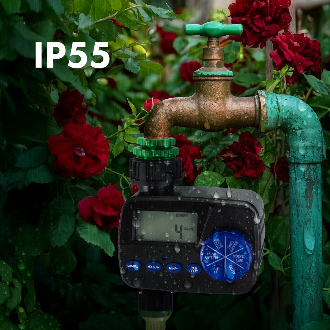 Centralina elettronica di irrigazione GreenBlue, programmatore, alimentazione 2x1,5V AA, GB390 + 2x Varta Industrial alcaline AA