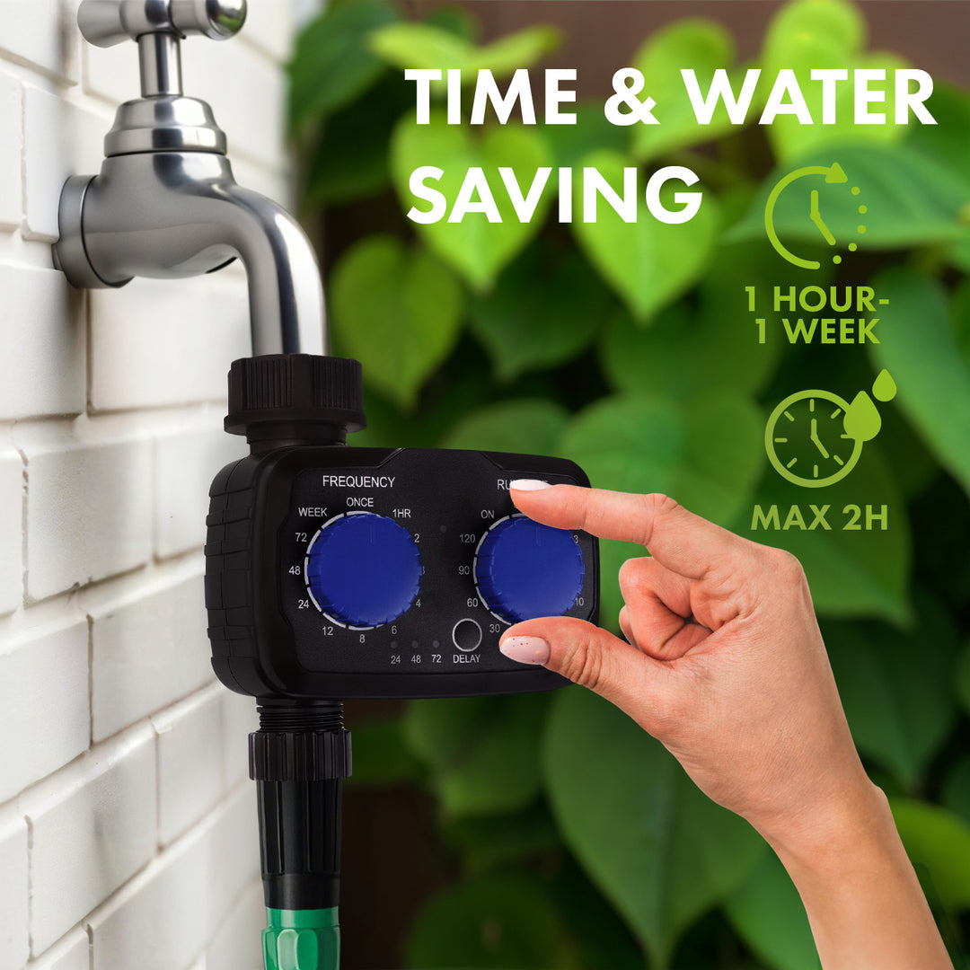 Centralina elettronica di irrigazione GreenBlue, programmatore, alimentazione 2x 1,5V AA, GB391 + 2x batterie alcaline Varta Industrial AA