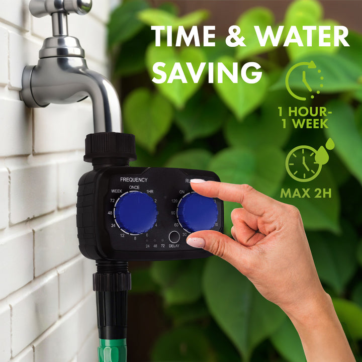 Centralina elettronica di irrigazione GreenBlue, programmatore, alimentazione 2x 1,5V AA, GB391 + 2x batterie alcaline Varta Industrial AA