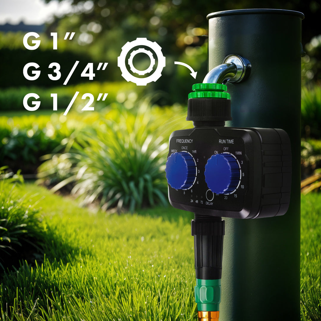 Centralina elettronica di irrigazione GreenBlue, programmatore, alimentazione 2x 1,5V AA, GB391 + 2x batterie alcaline Varta Industrial AA