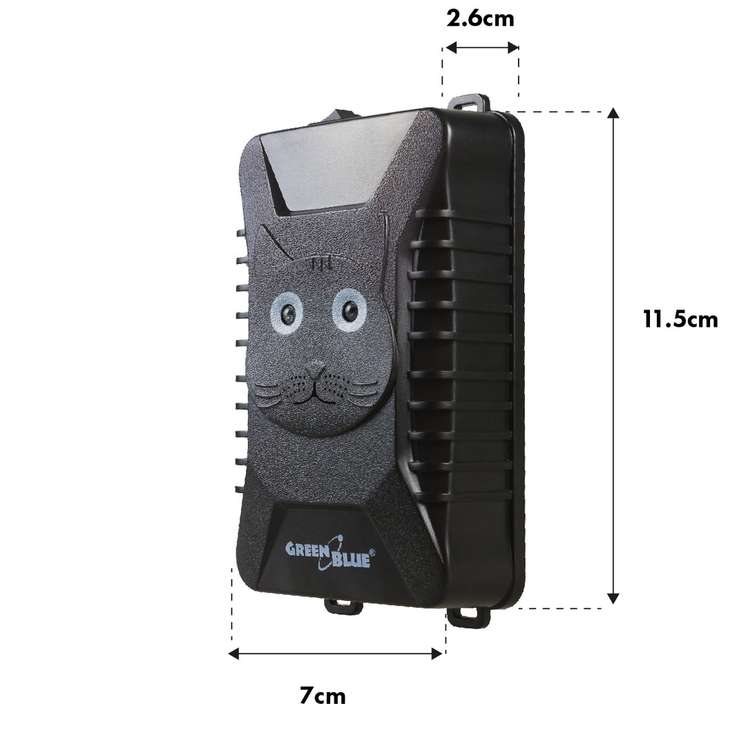 GreenBlue GB725 dissuasore per roditori e martore con ultrasuoni e LED + 4x batterie AA Varta Industrial