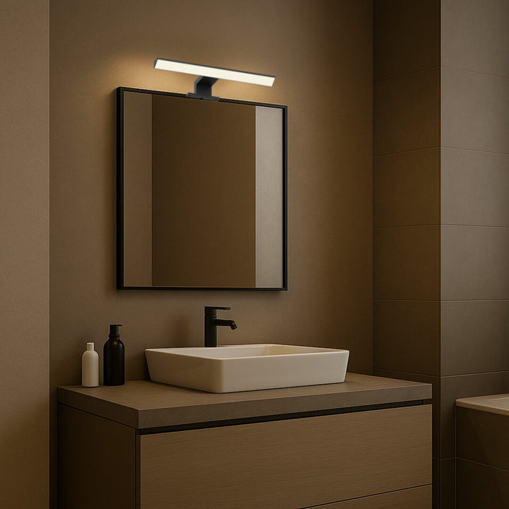 Lampada da bagno Rabalux, potenza 6W, bianco naturale 4000W, IP44. nero, Loric