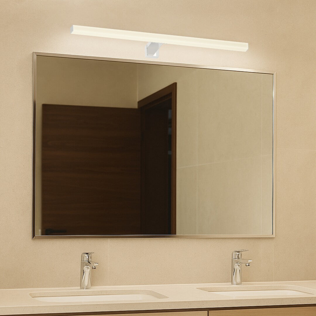 Lampada da bagno Rabalux, potenza 9 W, bianco naturale 4000 K, IP44, cromata, Oliro