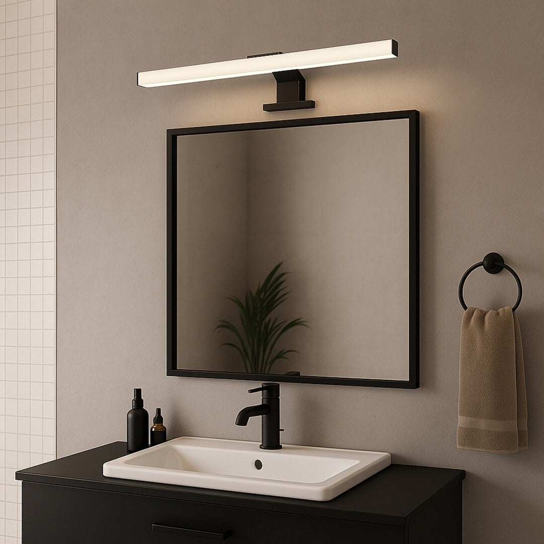 Lampada da bagno Rabalux, potenza 9W, bianco naturale 4000K, IP44. nero, Oliro