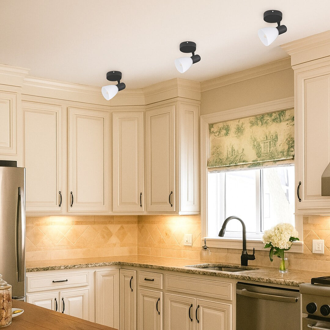 Lampada da soffitto Rabalux, spot, filettatura E14, IP20, nero, Soma