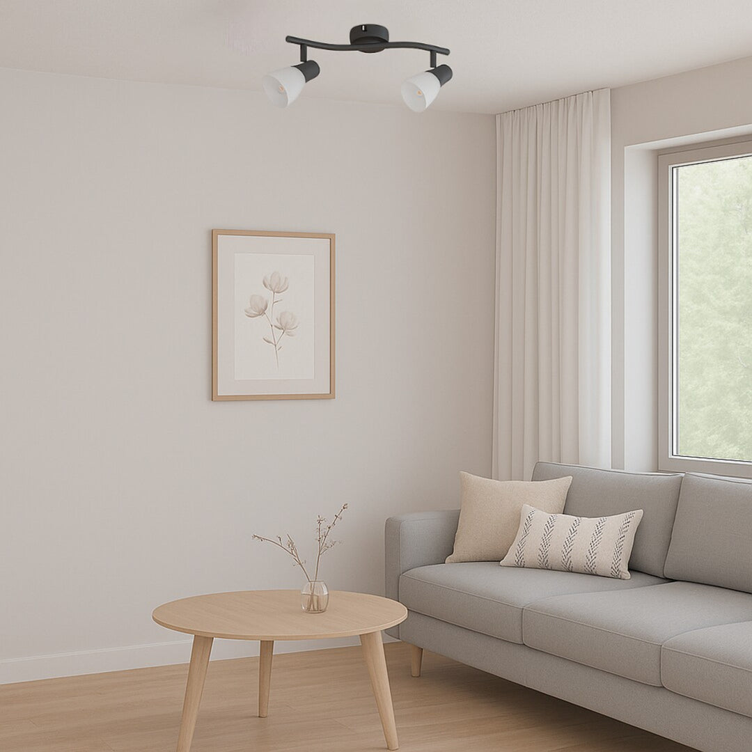 Lampada da soffitto Rabalux, spot, 2x filettatura E14, IP20, nero, Soma