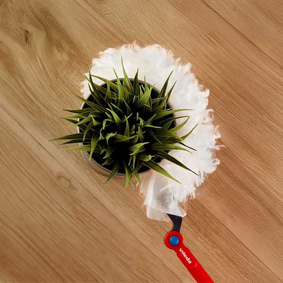 Scopa Vileda Flex&Catch, manico lungo, 1 ricarica inclusa, antiscivolo, testa flessibile, 179434