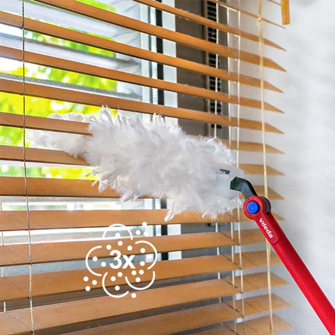 Scopa Vileda Flex&Catch, manico lungo, 1 ricarica inclusa, antiscivolo, testa flessibile, 179434