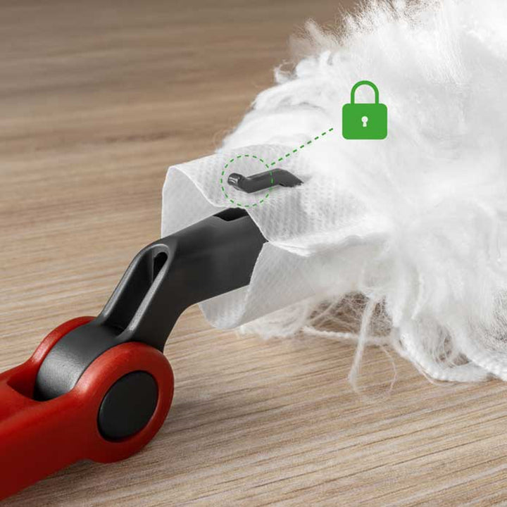 Scopa Vileda Flex&Catch, manico lungo, 1 ricarica inclusa, antiscivolo, testa flessibile, 179434