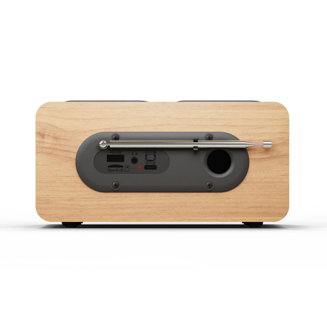 Radio portatile Blaupunkt, radio digitale DAB+ e sintonizzatore FM, Bluetooth, uscita cuffie, lettore USB e microSD, display LCD, funzione orologio e sveglia, alimentata da batteria ricaricabile USB-C, DR10CR