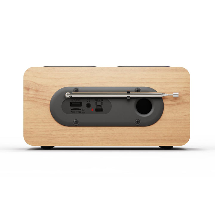 Radio portatile Blaupunkt, radio digitale DAB+ e sintonizzatore FM, Bluetooth, uscita cuffie, lettore USB e microSD, display LCD, funzione orologio e sveglia, alimentata da batteria ricaricabile USB-C, DR10CR