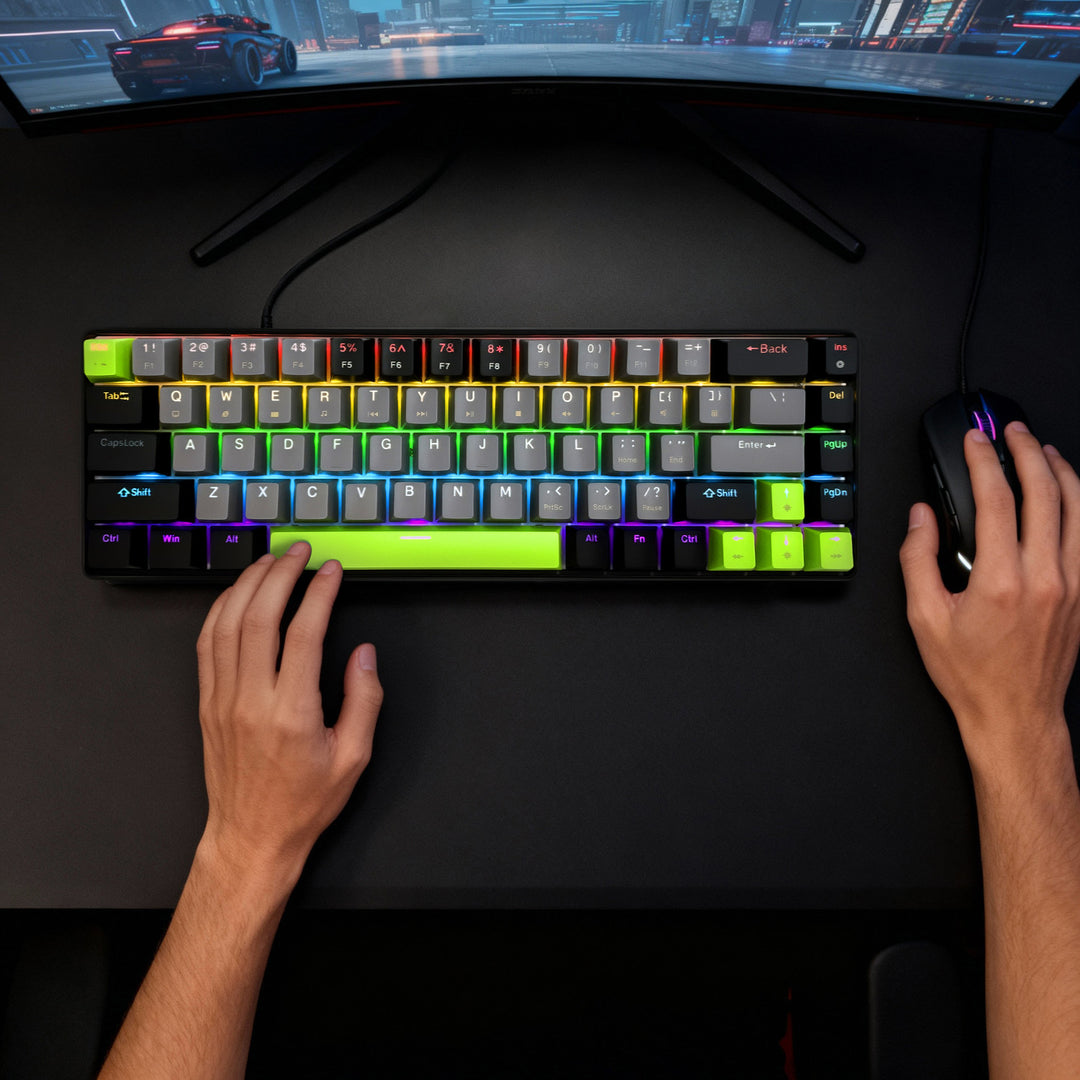 Tastiera meccanica 60% RED CORE MX60 MT1260, illuminazione tasti, Mediatech