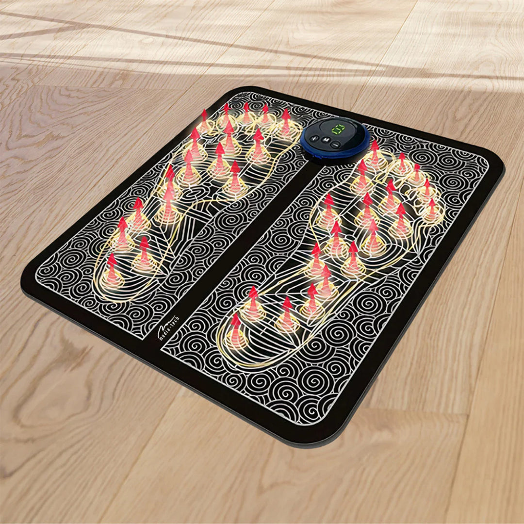 Dispositivo Media-Tech per il massaggio dei piedi, massaggio con elettrostimolazione EMS, 8 modalità, 19 livelli di intensità, MT6527