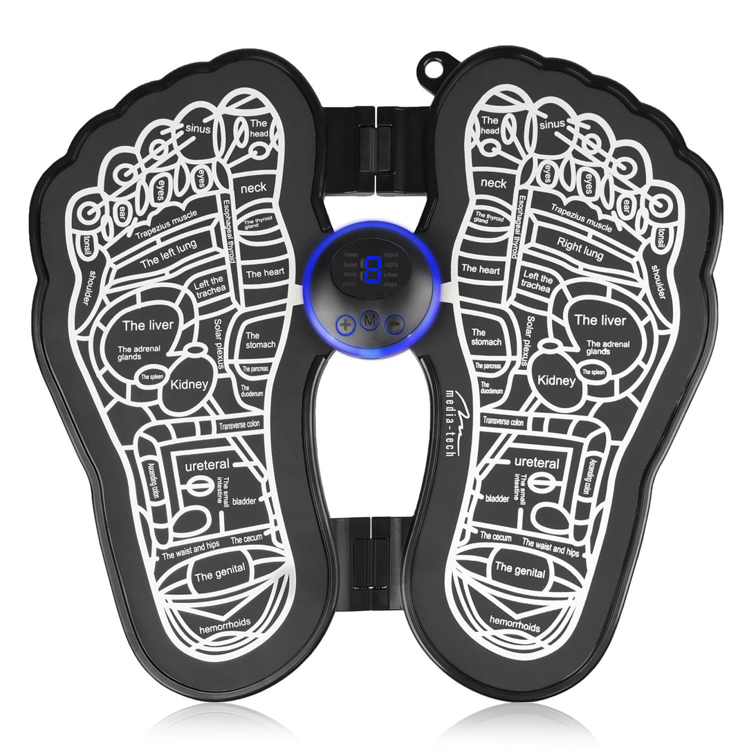 Apparecchio per il massaggio dei piedi Media-Tech, massaggio con elettrostimolazione EMS, 8 modalità, 19 livelli di intensità, MT6527
