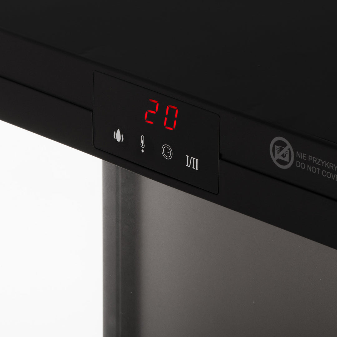 Caminetto elettrico a LED con telecomando, 2 potenze di riscaldamento 1000W/2000W, termostato, Adler AD 7755