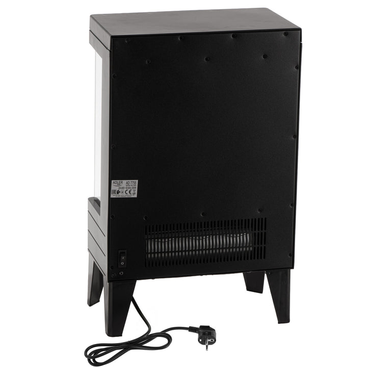 Caminetto elettrico a LED con telecomando, 2 potenze di riscaldamento 1000W/2000W, termostato, Adler AD 7755