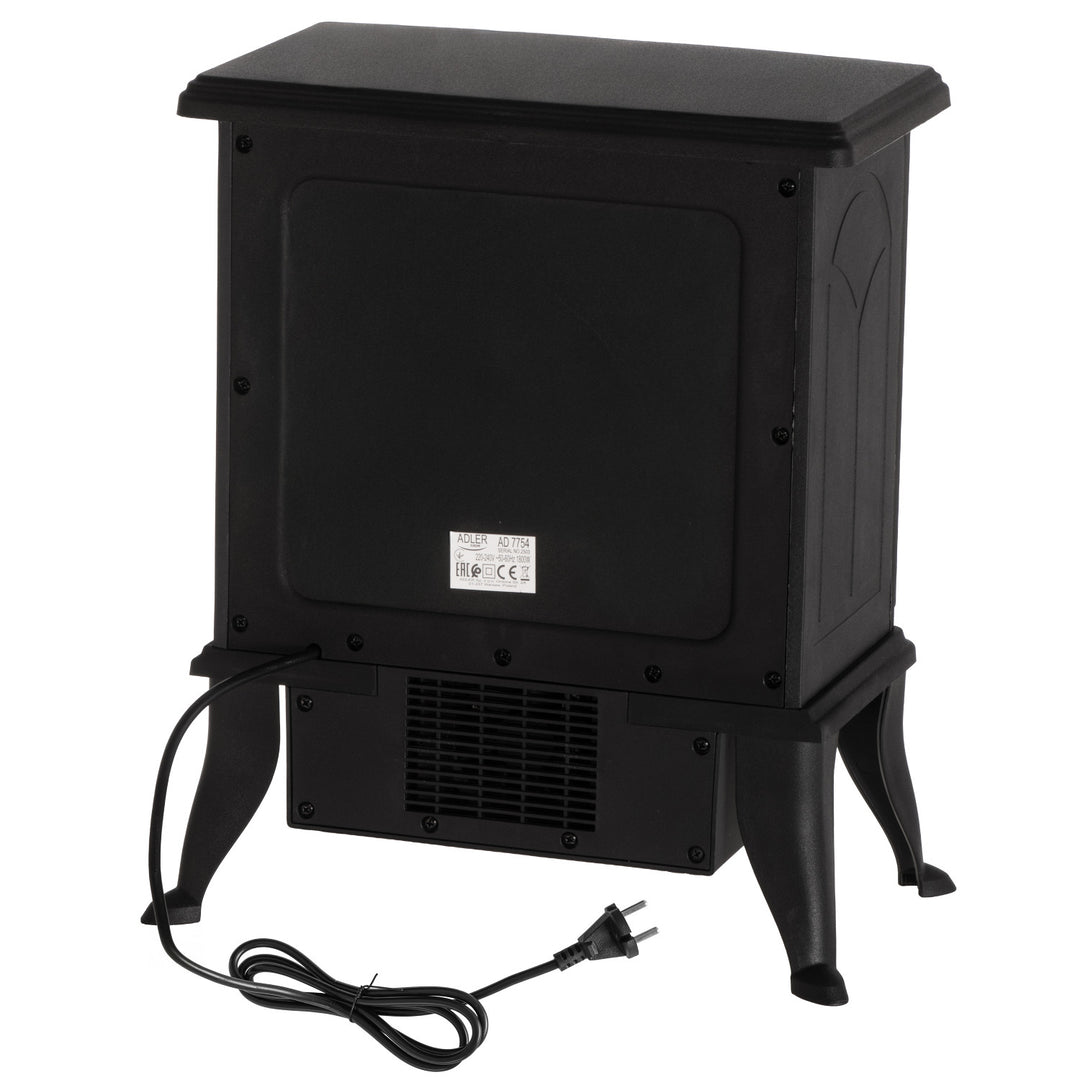Caminetto elettrico Adler, 2 livelli di riscaldamento, potenza massima 1800W, termostato, effetto fiamma 3D, AD 7754