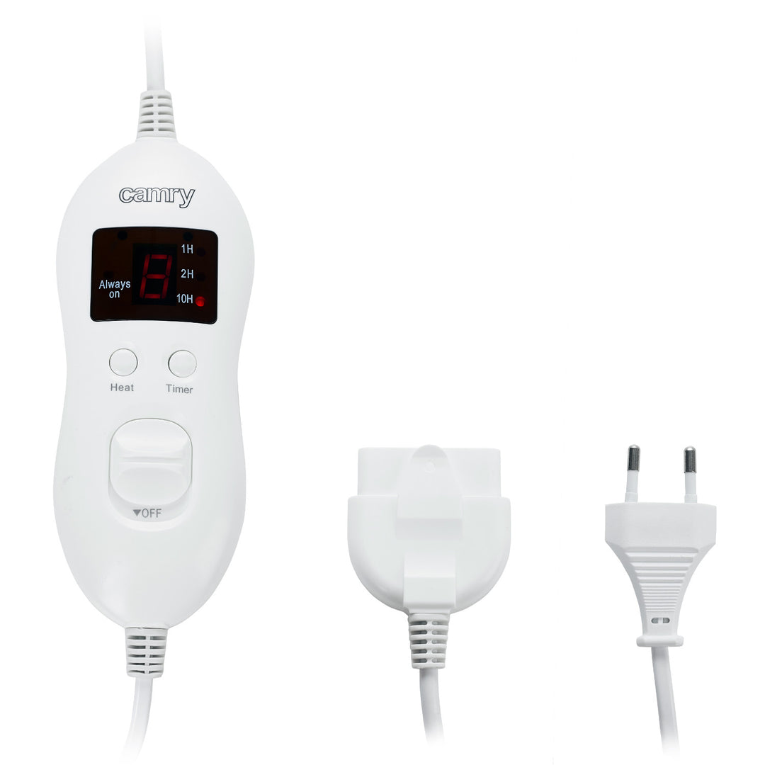 Coperta elettrica Camry, per 2 persone, dimensioni 150x160cm, 8 livelli di riscaldamento, potenza 2 x 60W, grigio, CR 7417