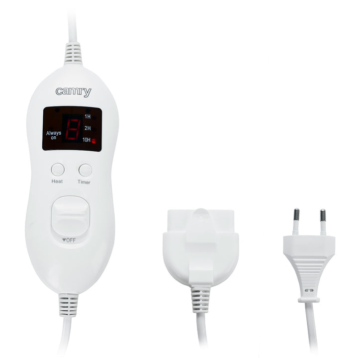 Coperta elettrica Camry, per 2 persone, dimensioni 150x160cm, 8 livelli di riscaldamento, potenza 2 x 60W, grigio, CR 7417