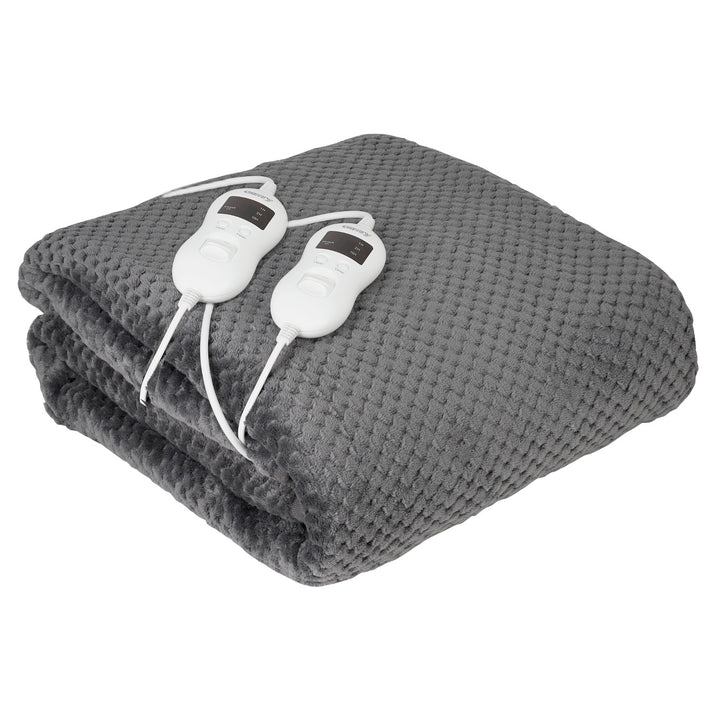 Coperta elettrica Camry, per 2 persone, dimensioni 150x160cm, 8 livelli di riscaldamento, potenza 2 x 60W, grigio, CR 7417