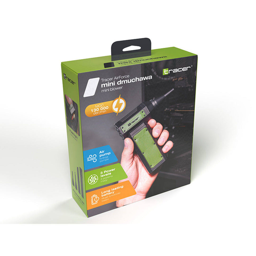 Mini soffiatore multifunzione, Tracer, motore brushless, 140.000 giri, 3 modalità AirForce