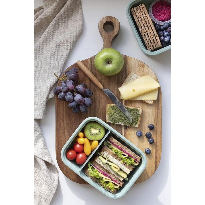 Contenitore per alimenti Dual Curver, coperchio a prova di perdite, valvola nel coperchio, 100% riciclato, utilizzabile nel microonde, due scomparti 0,6L + 0,3L, 250000