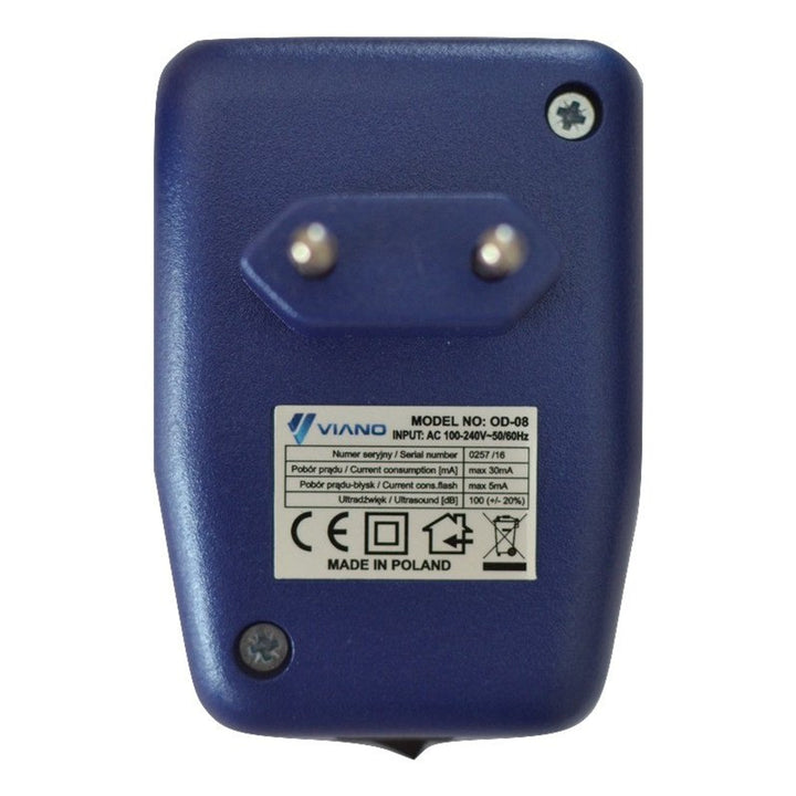 Repellente per roditori, martore, ratti, topi Viano, cicalino, diodo lampeggiante, OD8