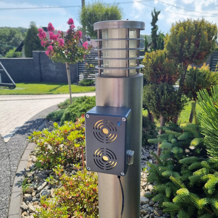Repellente per roditori, martore, ratti, topi Viano, generatore di ultrasuoni a risparmio energetico, IP65, Waterpro