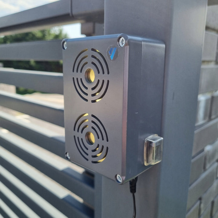 Repellente per roditori, martore, ratti, topi Viano, generatore di ultrasuoni a risparmio energetico, IP65, Waterpro