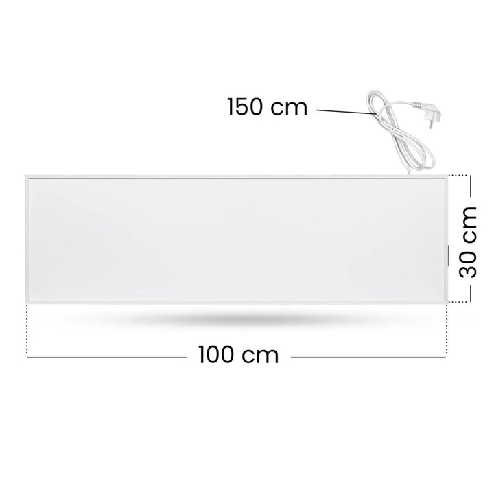Riscaldatore a infrarossi Cronos, 330W, bianco, anallergico, ultrasottile, superficie opaca, riscalda un'area fino a 12m2, Synthelith PRO CRP-330TWP Bianco