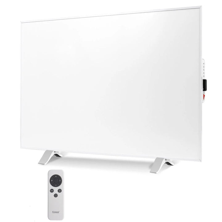 Riscaldatore a infrarossi Cronos, 500W, bianco, anallergico, ultrasottile, superficie opaca, riscalda fino a 14m2, Synthelith PRO CRP-500TWP Bianco