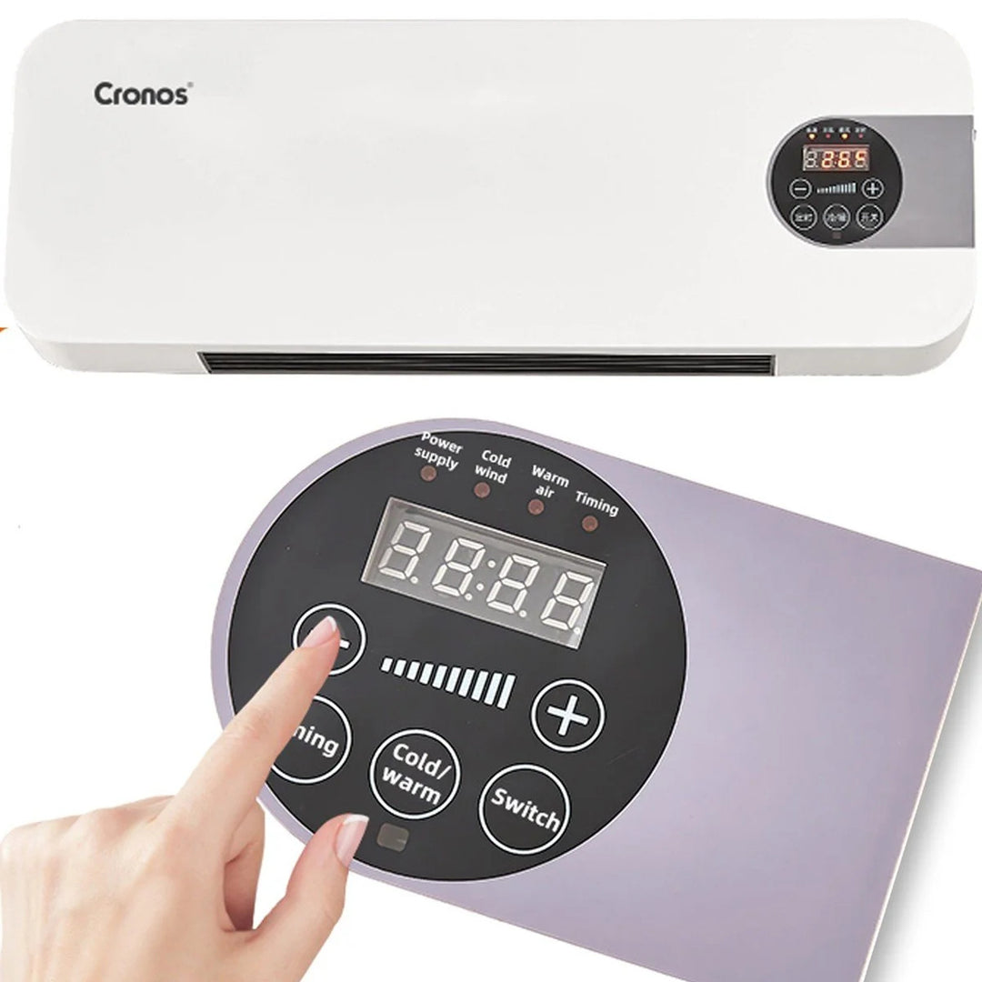 Ventilatore Cronos a barriera d'aria, 1500W, basso consumo energetico, ampio angolo di scarico, telecomando, HFH-201