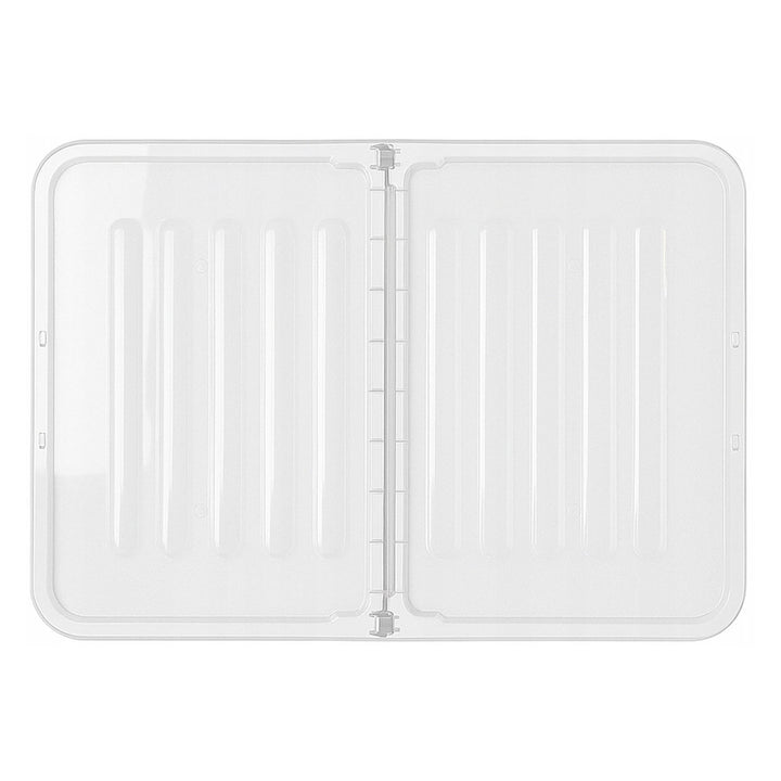 Plast Team Home Box Flex 15L contenitore a doppio coperchio, coperchio pieghevole, clip di sicurezza, trasparente, 23010800