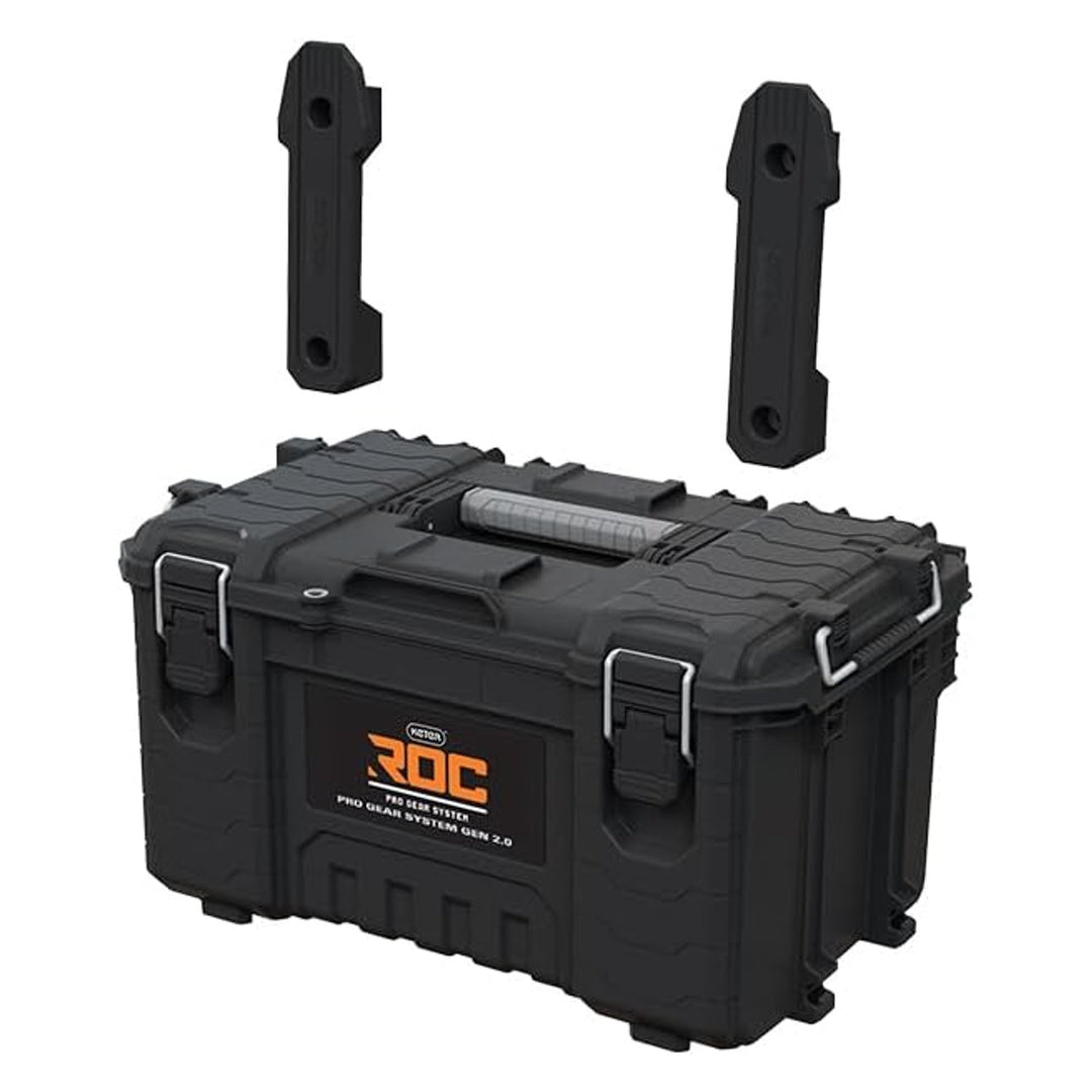 Cassetta degli attrezzi Keter ROC Pro Gear 2.0, portata 54 kg, dotata di maniglie Pro Mount, organizer incluso, possibilità di fissaggio a parete, 256984