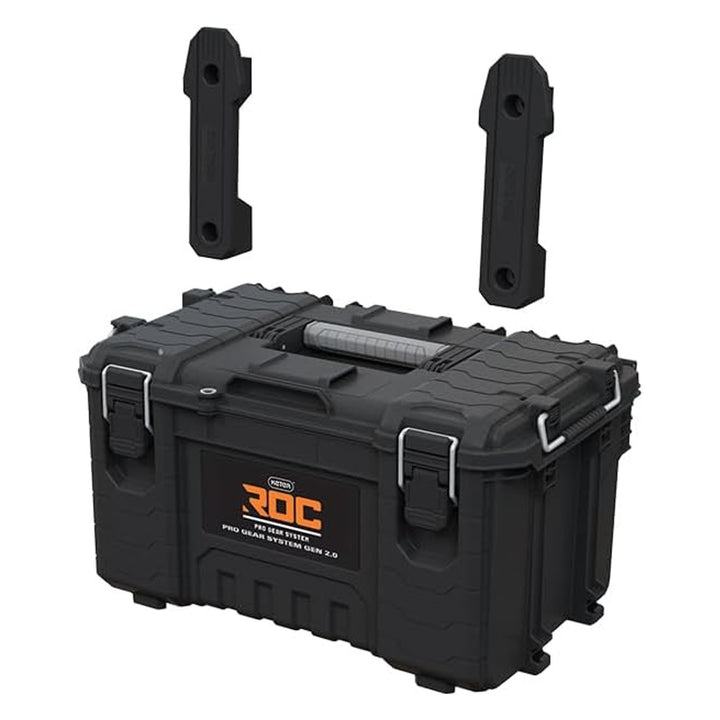 Cassetta degli attrezzi Keter ROC Pro Gear 2.0, portata 54 kg, dotata di maniglie Pro Mount, organizer incluso, possibilità di fissaggio a parete, 256984