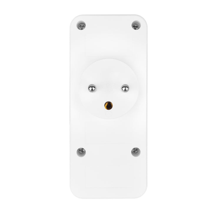 Presa di corrente x3 + 4xUSB Maclean, splitter a 3 prese, 2xUSB A, 2xUSB C PD 20W, 1x16A + 2x6A, MCE248 F/W, 2 pezzi