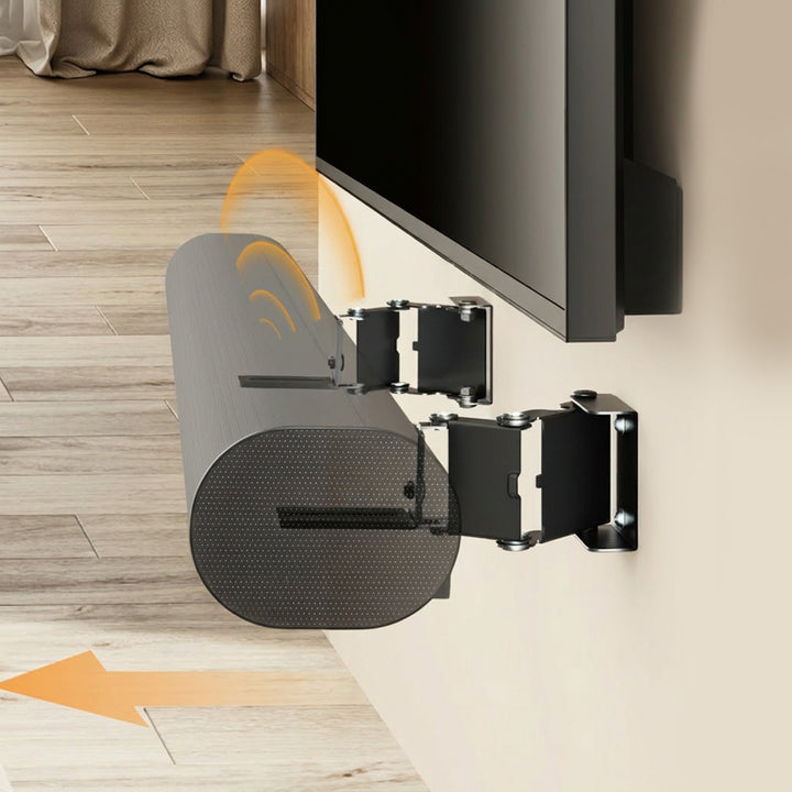 Supporto / gancio da parete per soundbar Maclean, regolazione dell'angolo da +8° a -8°, carico massimo 10 kg, in acciaio, MC-177